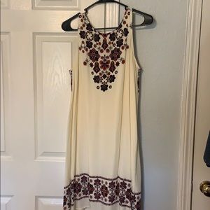 Ivory dress with print